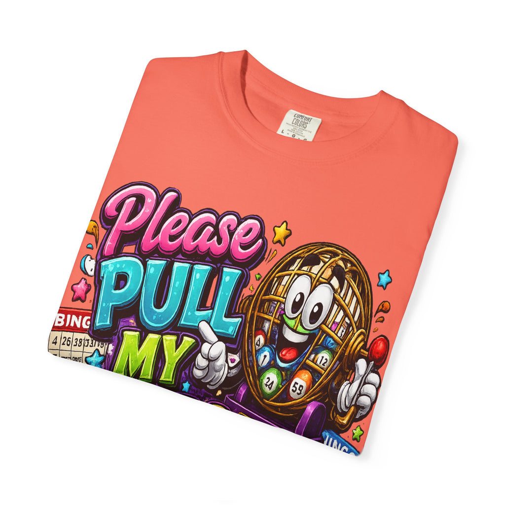 Please Pull My Balls bingo T-Shirt | Funny Lottery Ball Cartoon