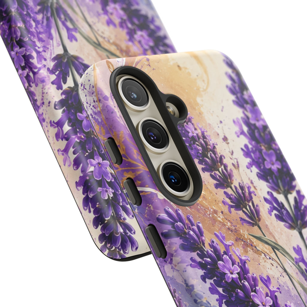 Lavender Bouquet Tough Phone Case — Protective Floral iPhone Case