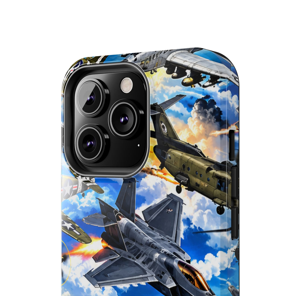 Military Aircraft Tough Phone Case – Vintage & Modern Jet Fighter Print