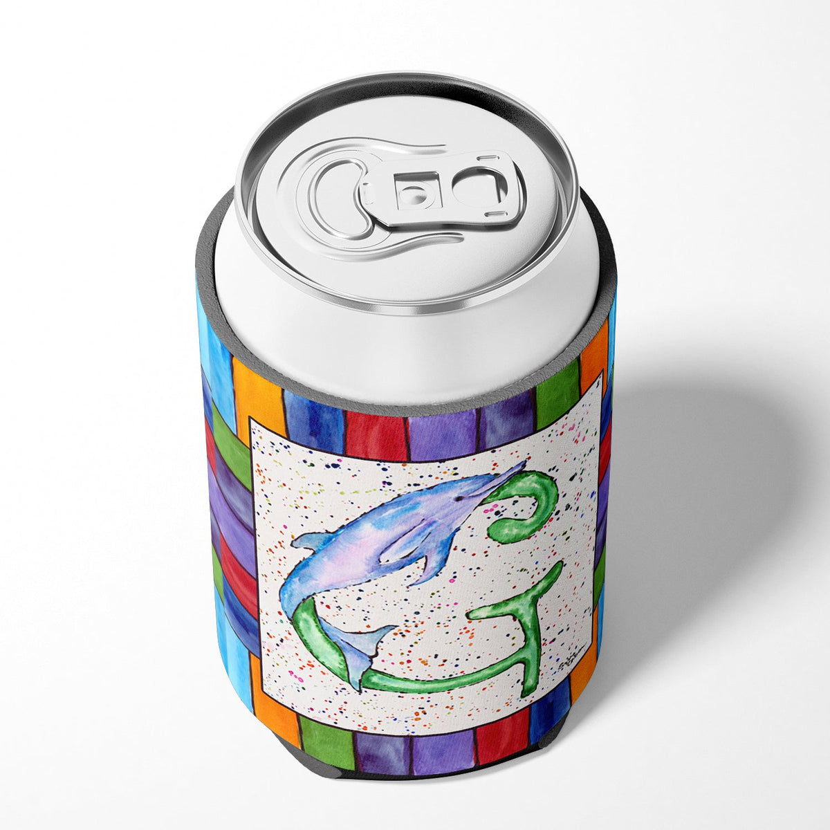 Beach and Seafood Letter G Can or Bottle Hugger Cooler Sleeve for Standard 12 oz Cans, Insulated Foam Beer & Soda Can Hugger Reusable