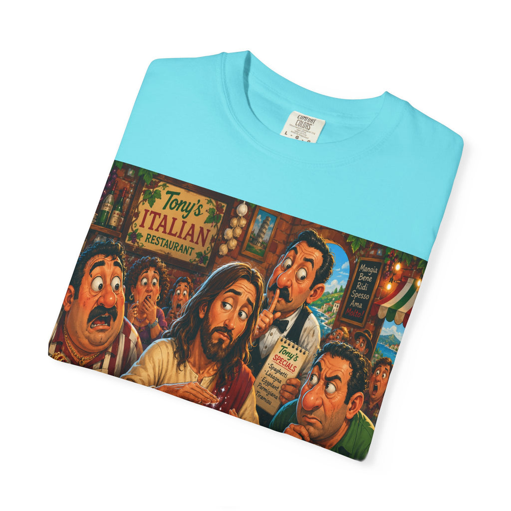 Jesus Turning His Water Into Wine  Scene T-shirt | Italian Parlor Illustration