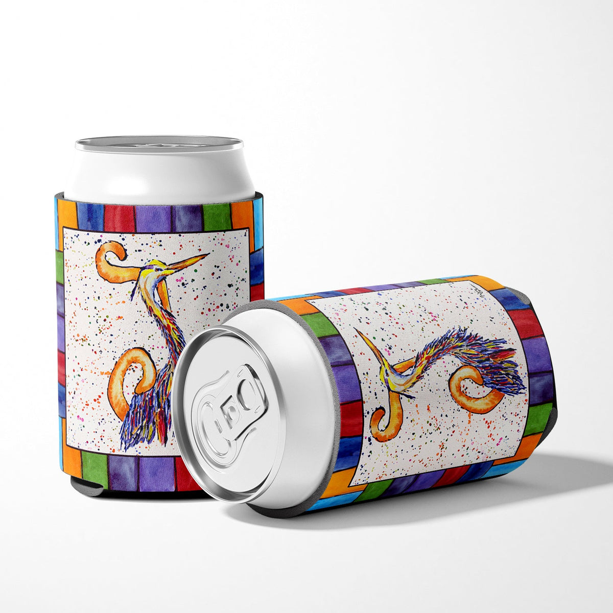Beach and Seafood Letter J Can or Bottle Hugger Cooler Sleeve for Standard 12 oz Cans, Insulated Foam Beer & Soda Can Hugger Reusable