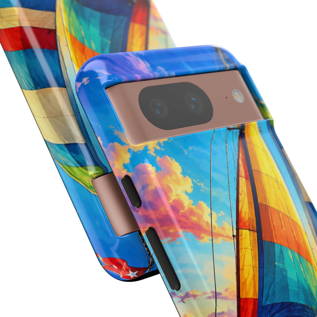 Sailboat Sunset Phone Case — Colorful Nautical iPhone Cover