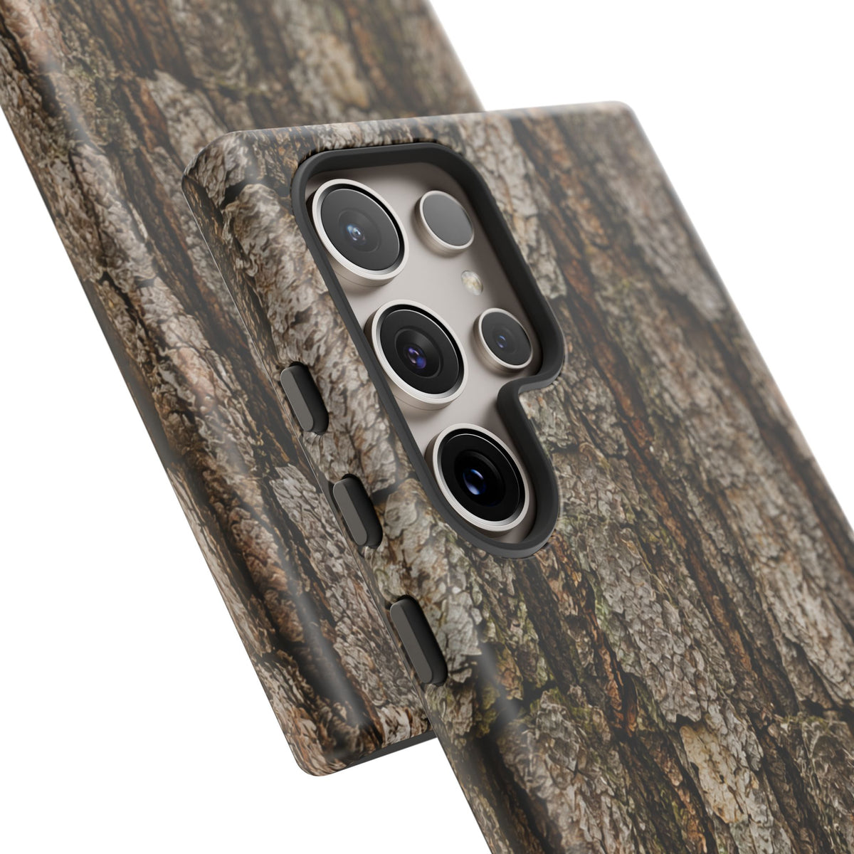 Bark Texture Phone Case - Rugged Woodland Camouflage for Nature Lovers