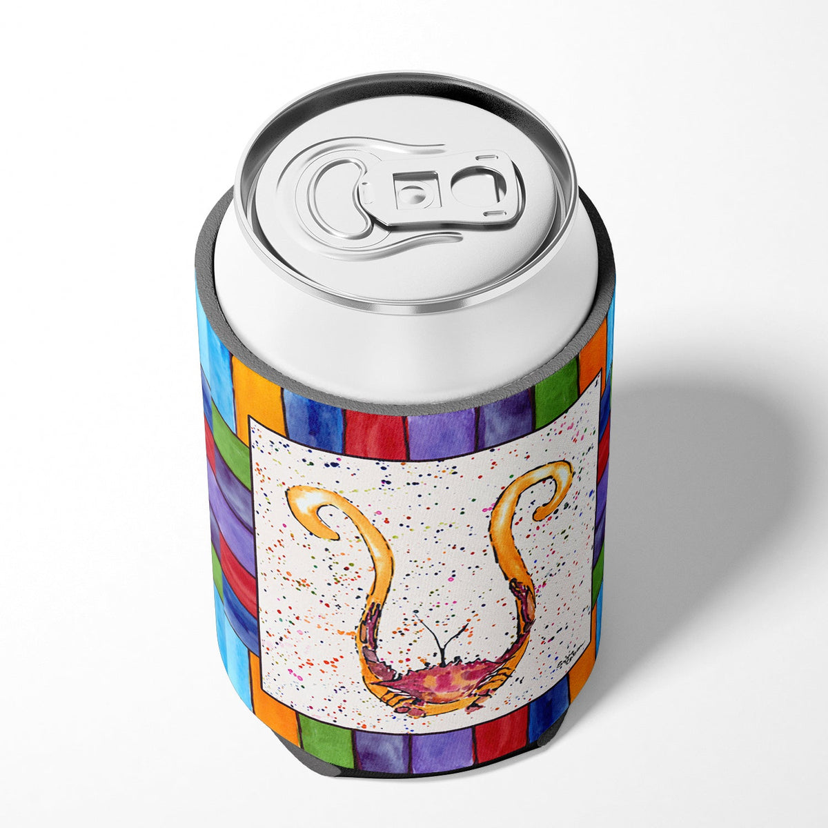 Beach and Seafood Letter U Can or Bottle Hugger Cooler Sleeve for Standard 12 oz Cans, Insulated Foam Beer & Soda Can Hugger Reusable
