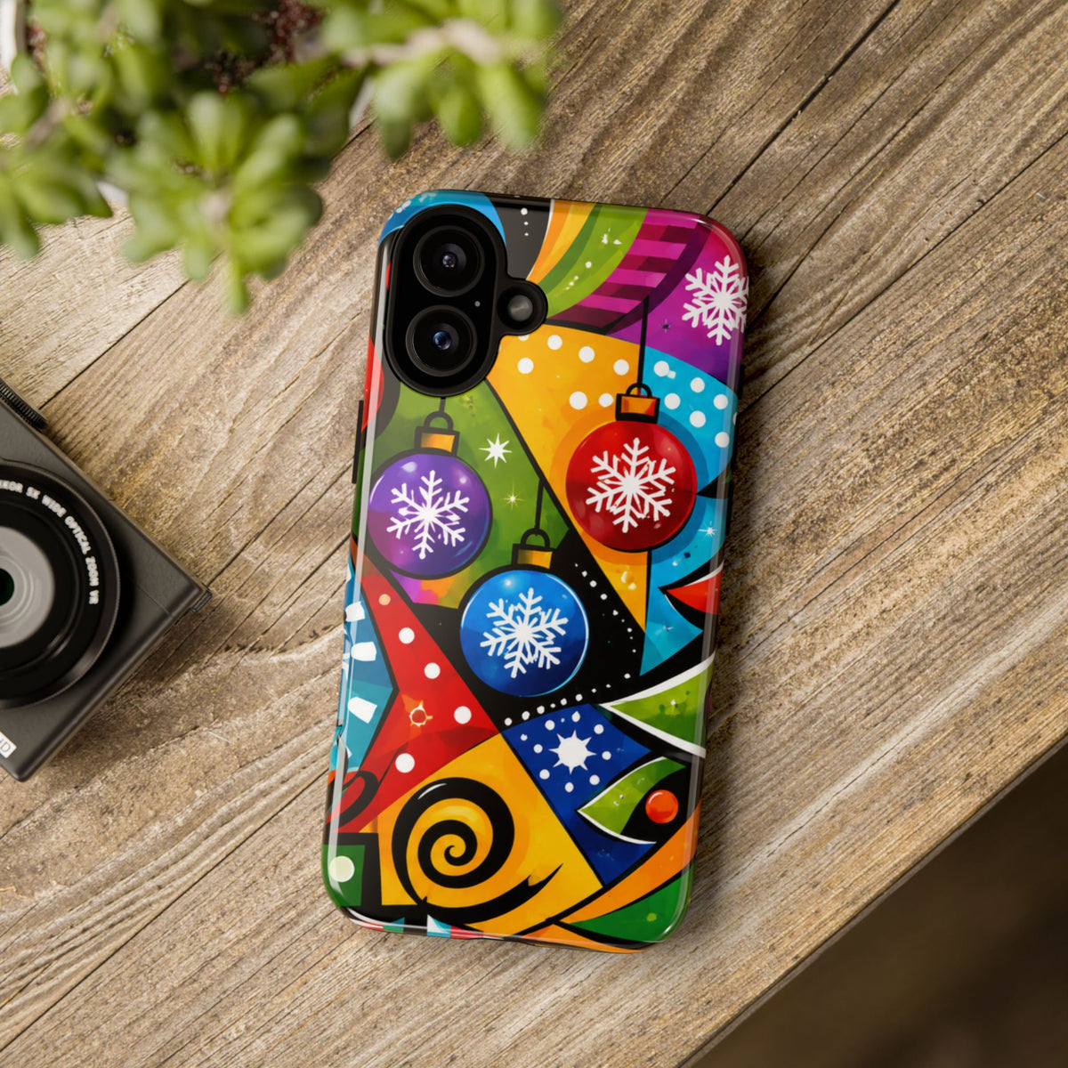 Holiday Ornament Phone Case — Colorful Festive Christmas Design