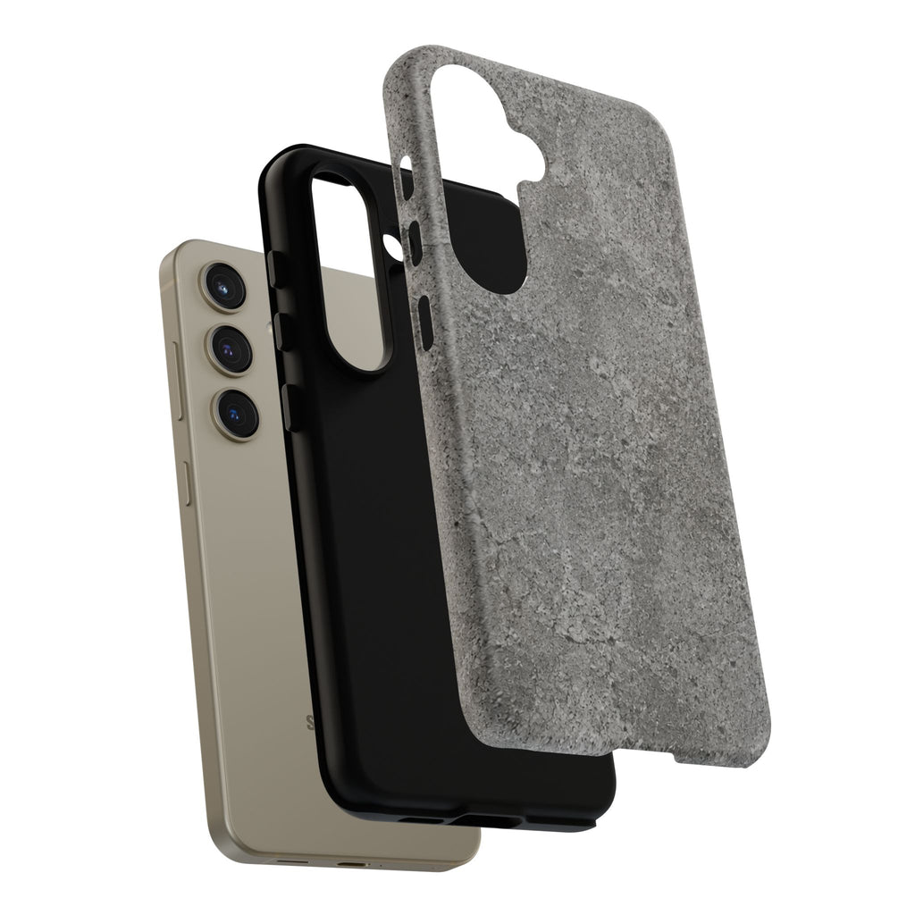 Concrete Texture Phone Case — Rugged Grey Protective iPhone Cover