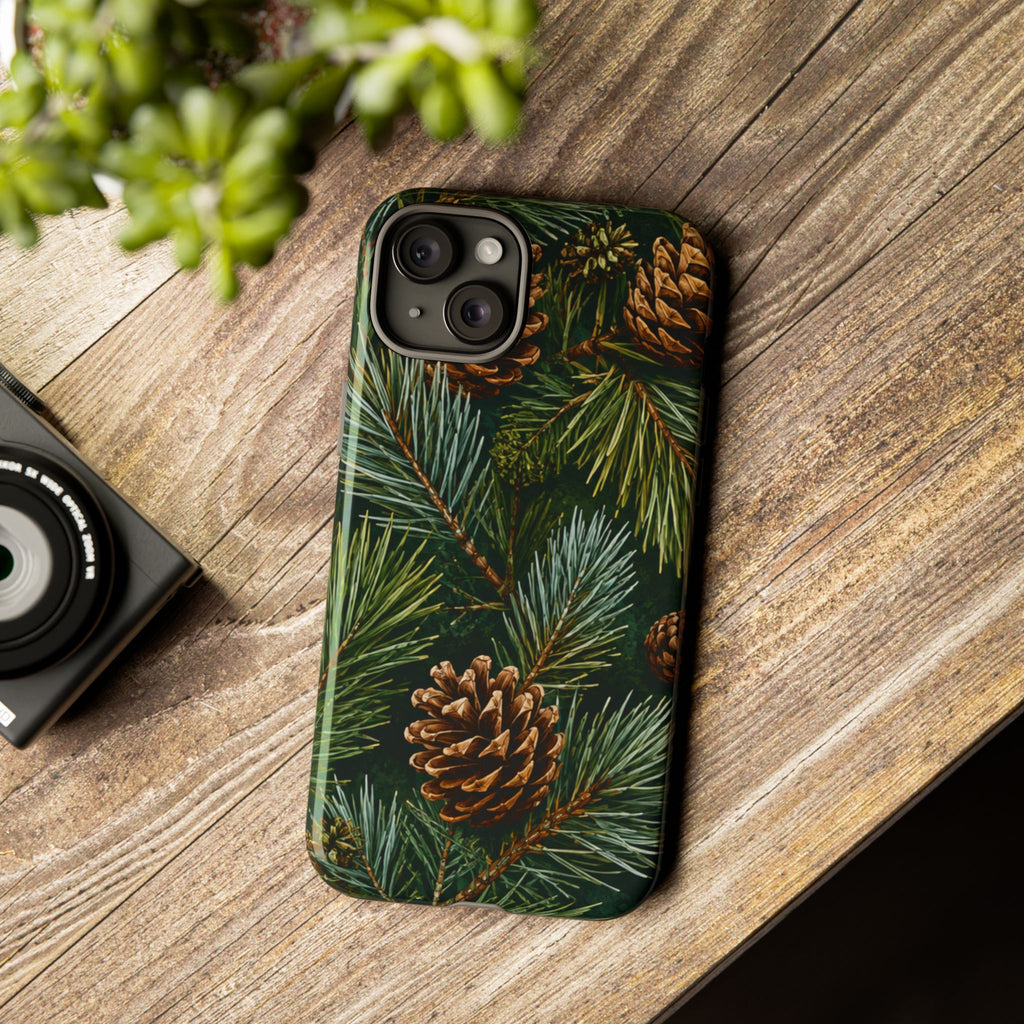 Pinecone Pines Phone Case — Festive Evergreen iPhone Cover