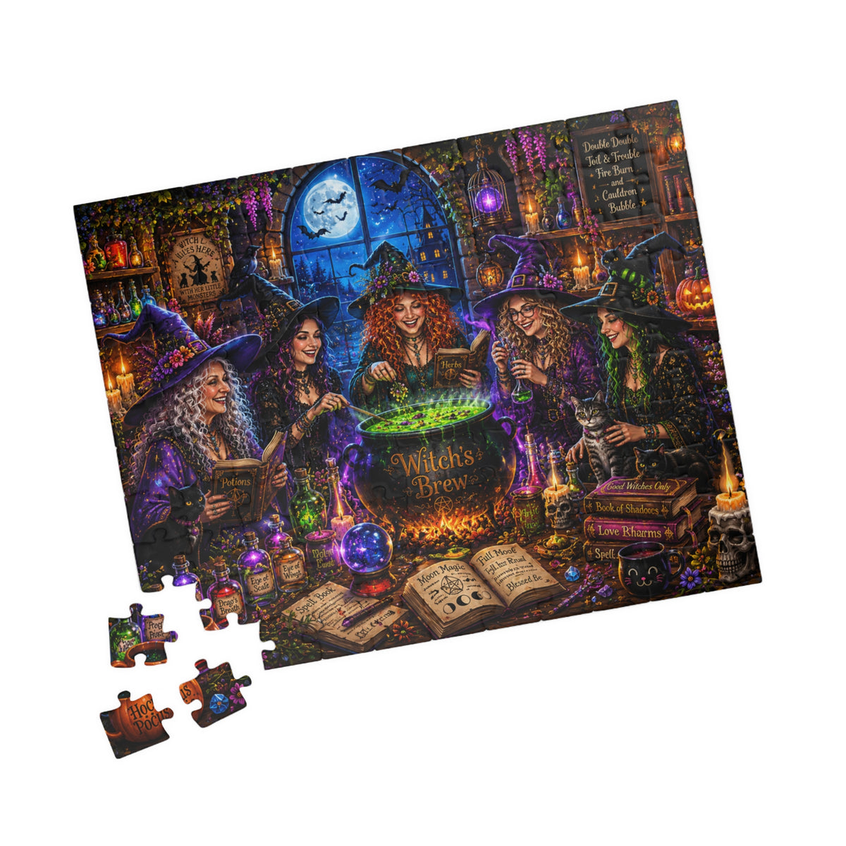 Witches Brew Scene Puzzle | 520 Piece Halloween Jigsaw