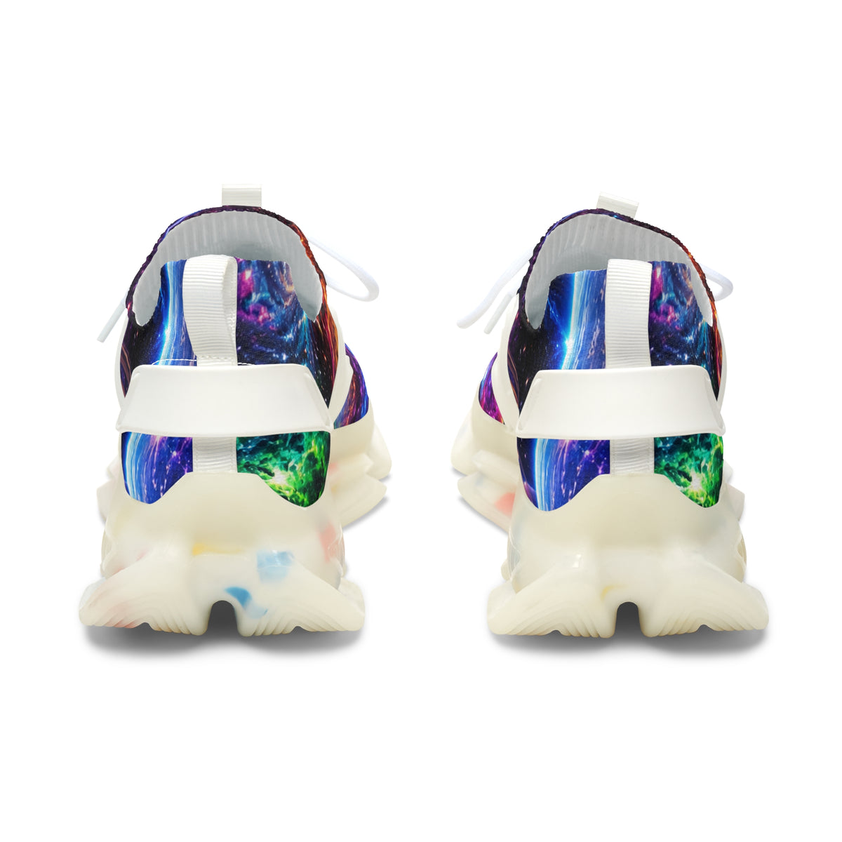 Galaxy Mesh Sneakers — Women's Space Print Athletic Shoes