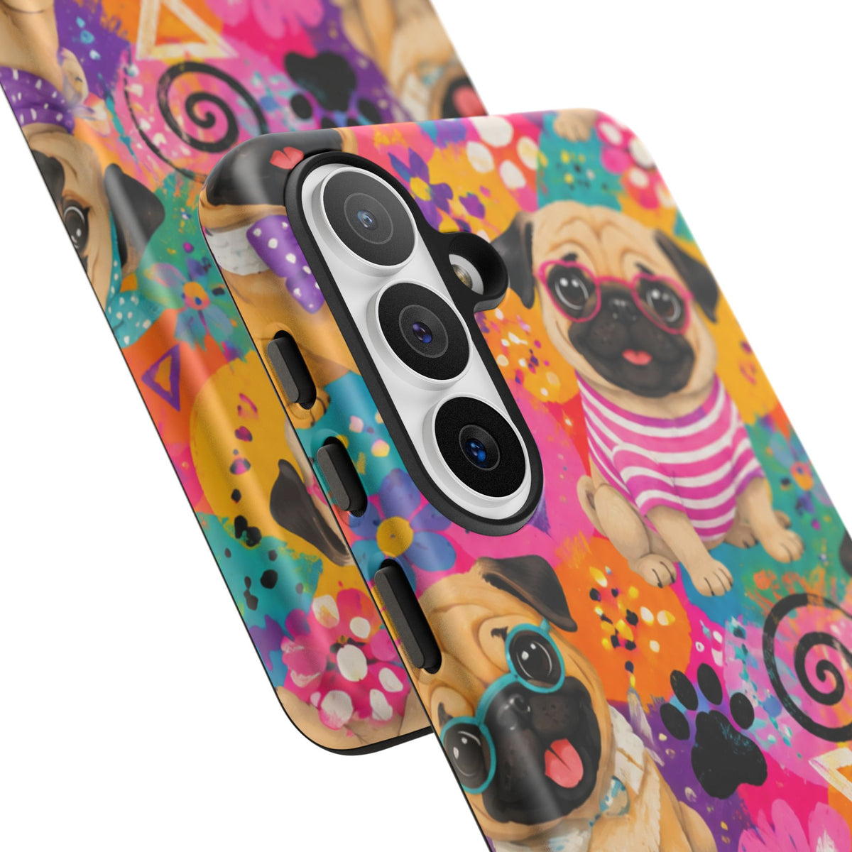 Pug Pop Art Phone Case — Colorful Pug Pattern Tough Case