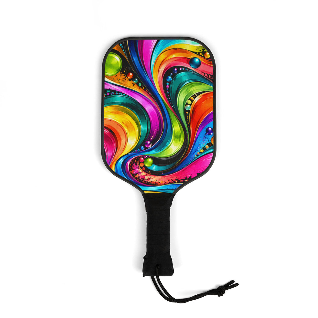 Pickleball Paddles Set – Colorful Swirl Design Kit with 2 Paddles & Balls