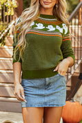 Halloween Ghost Drop Shoulder Sweater