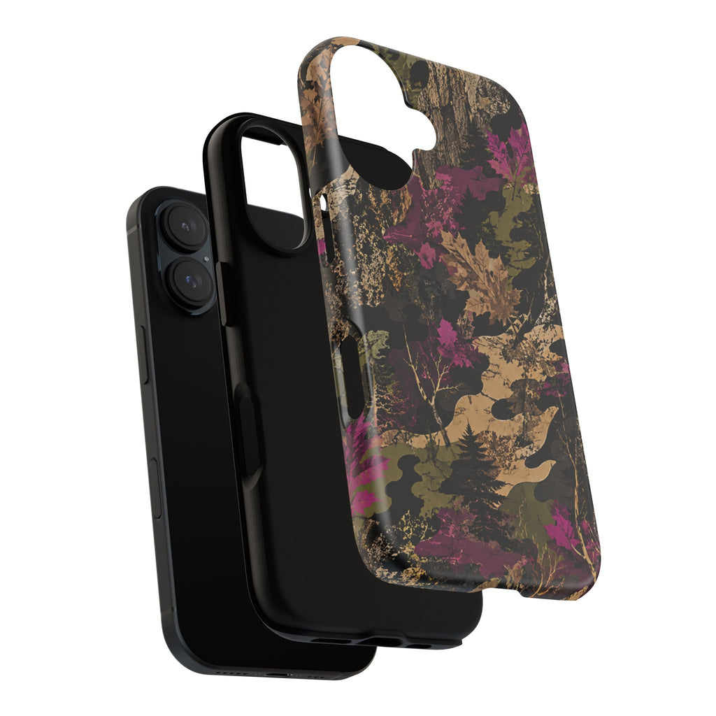 Camo Floral Tough Phone Case — Rugged Nature-Inspired Protection