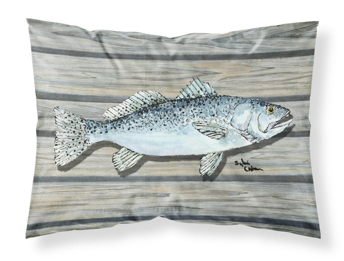 Fish Speckled Trout Standard Pillowcase Lightweight Super Soft Easy Care Decorative Artwork Pillowcase, Standard