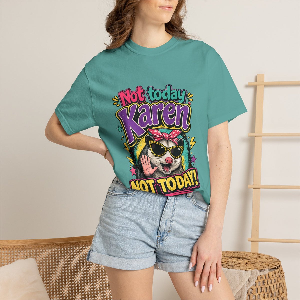 Not Today Karen dog graphic T-Shirt | Sassy Pet Illustration