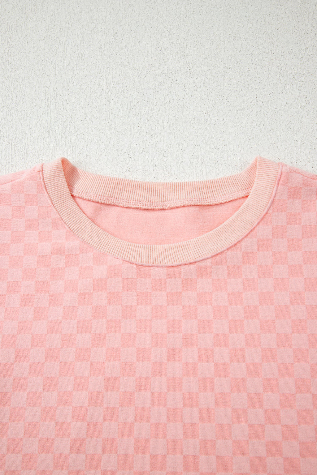 Checker Long Sleeve Pullover and Shorts Set