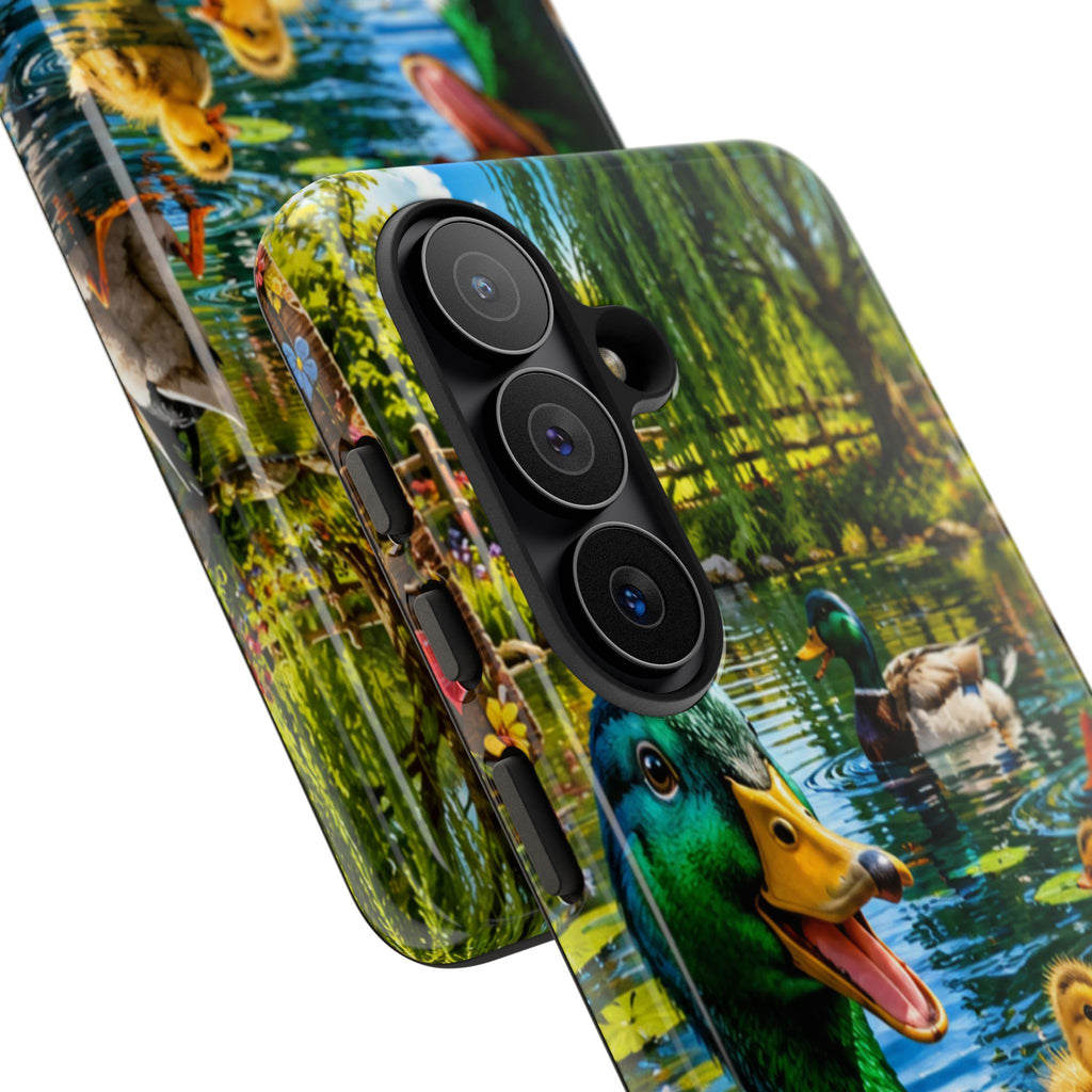 Duck Family Phone Case — Cute Mallard & Ducklings Protective Tough Case