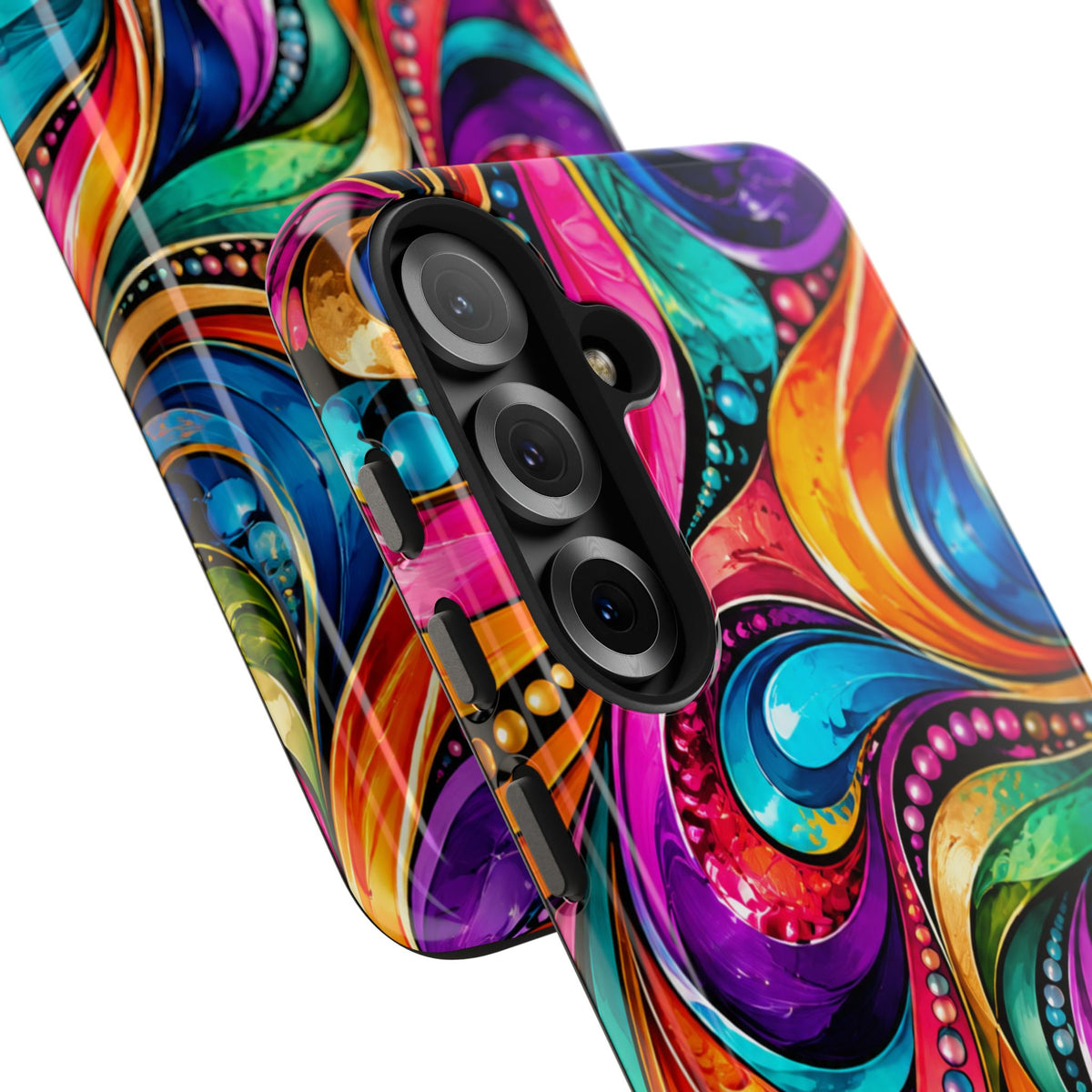 Colorful Swirl Tough Phone Case — Vibrant Abstract Protective Cover