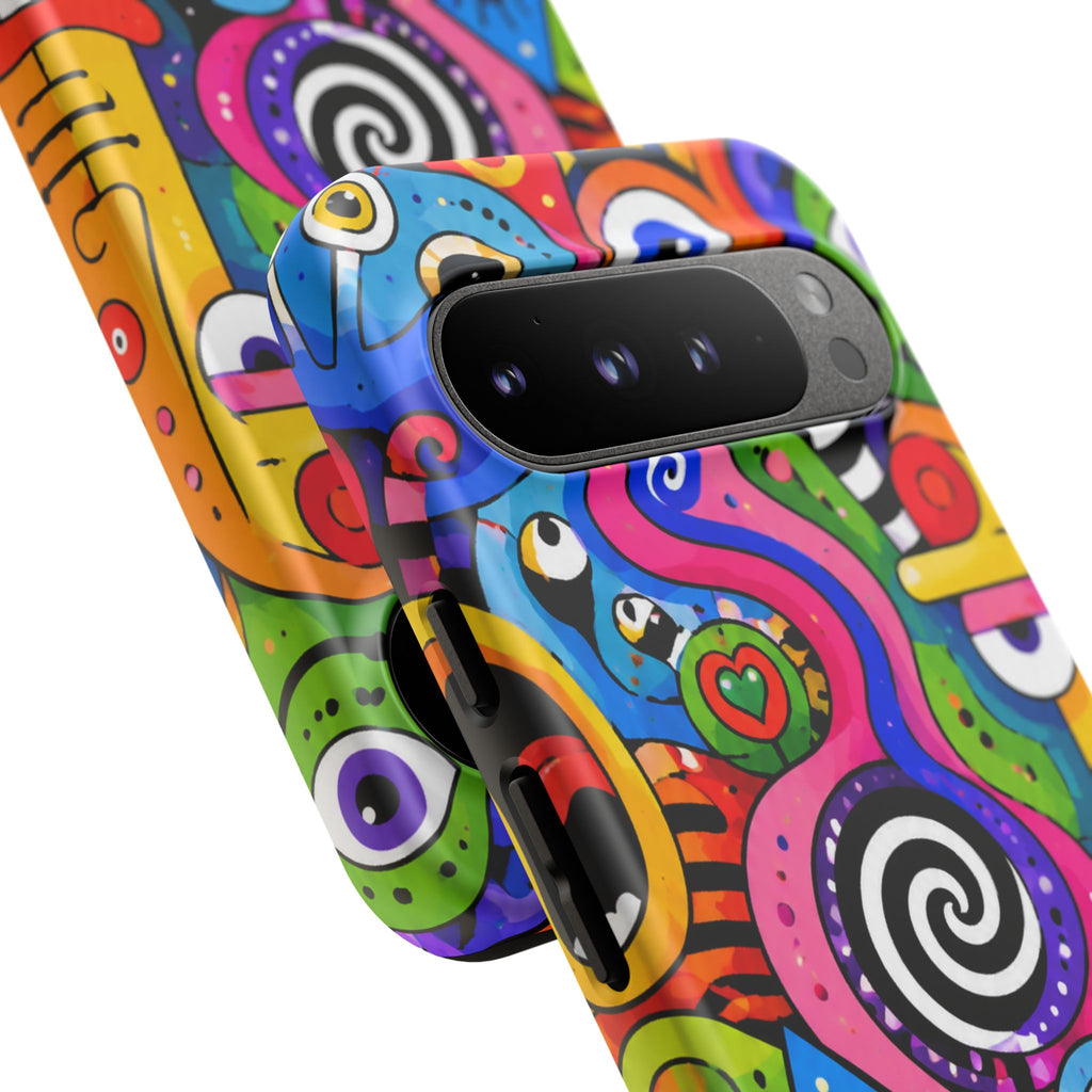 Colorful Abstract Doodle Tough Phone Case