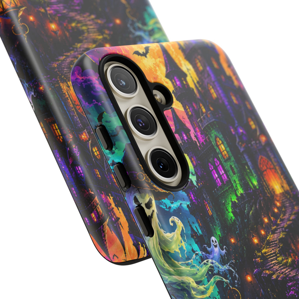 Halloween Haunted Castle Phone Case — Spooky Pumpkin & Ghost Tough Case