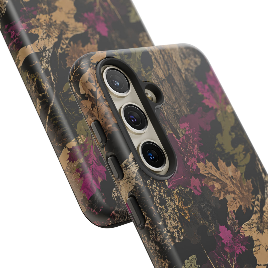 Camo Floral Tough Phone Case — Rugged Nature-Inspired Protection