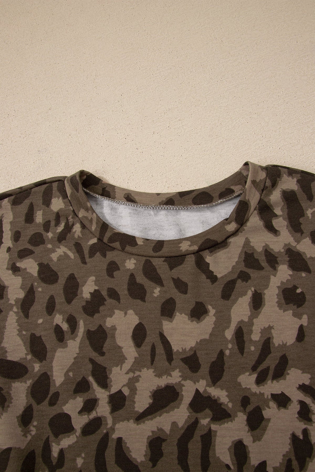 Leopard Patchwork Pullover and Drawstring Pant Set