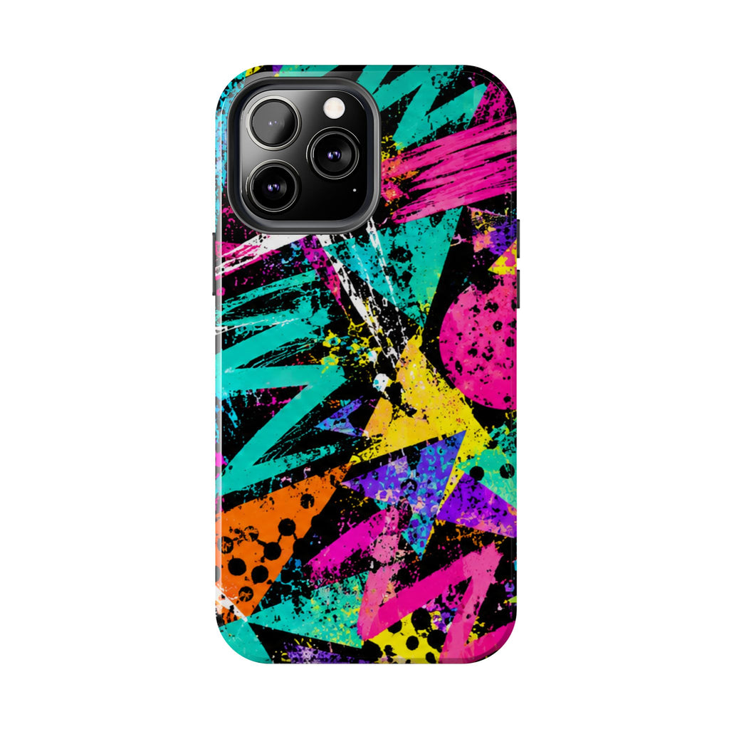 Tough Phone Case — Neon Graffiti Splash Protective Cover