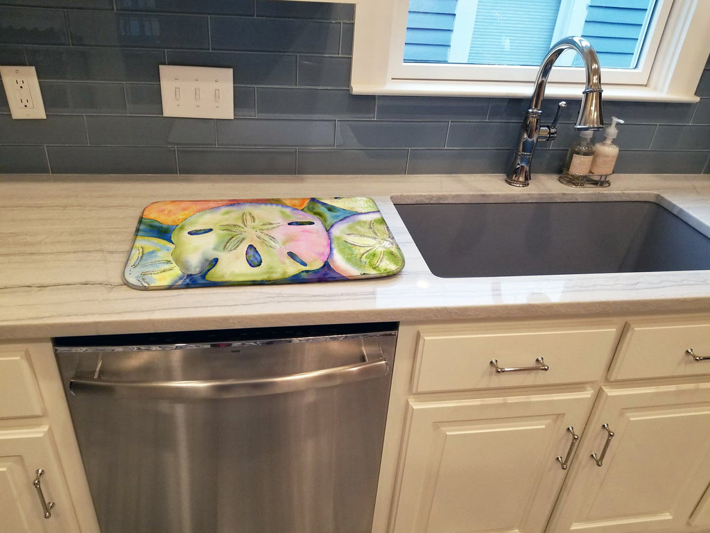 Sand Dollar Dish Drying Mat Absorbent Dish Drying Mat Pad for Kitchen Counter Dish Drainer Mat for Countertop, 14 x 21", Multicolor