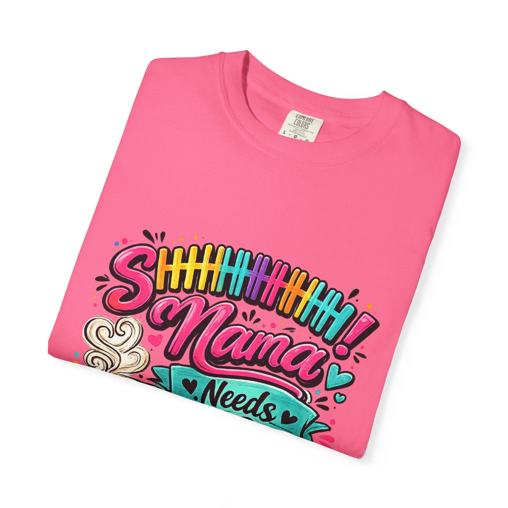 Mama Needs Coffee T-shirt | Colorful Coffee Cup Typography