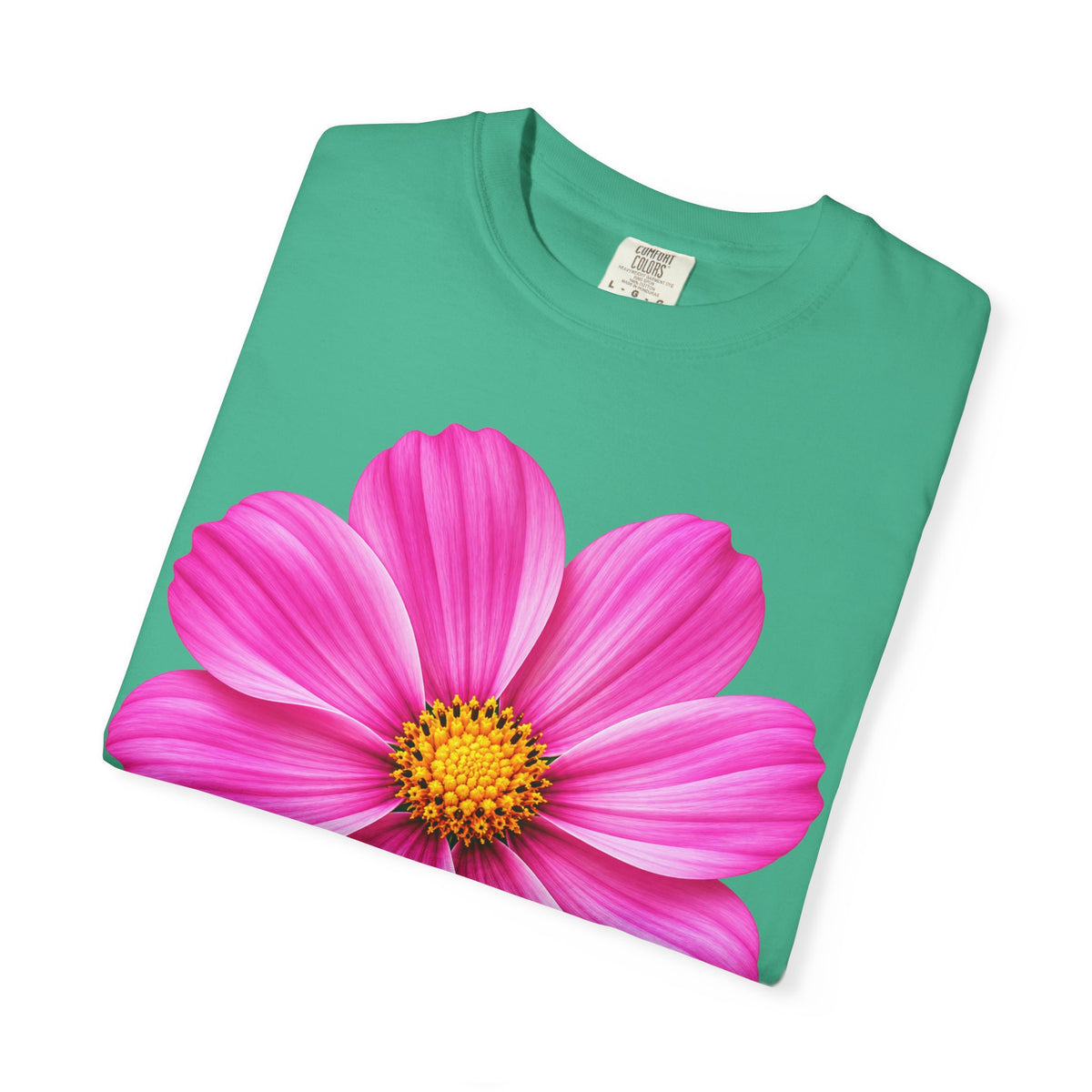 Pink Cosmos Flower T-shirt | Inspirational Back Quote