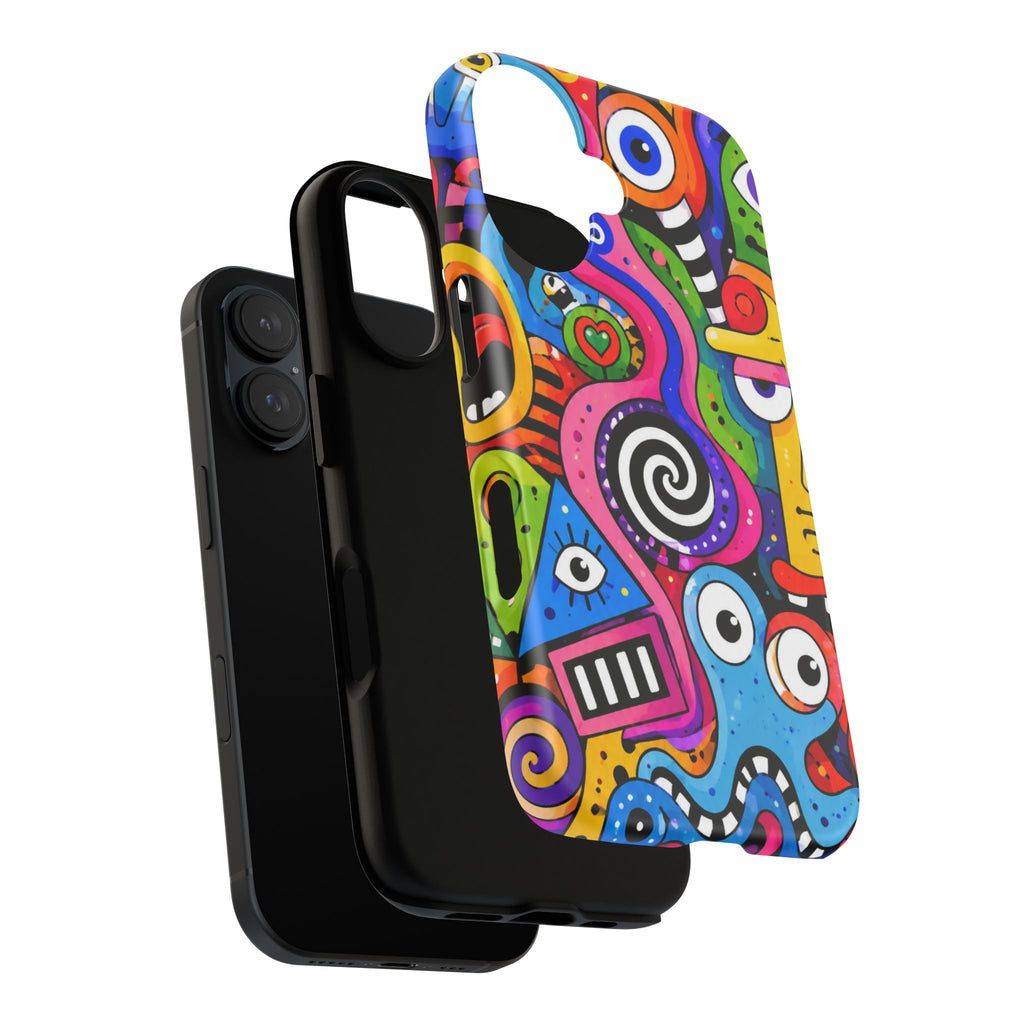 Colorful Abstract Doodle Tough Phone Case