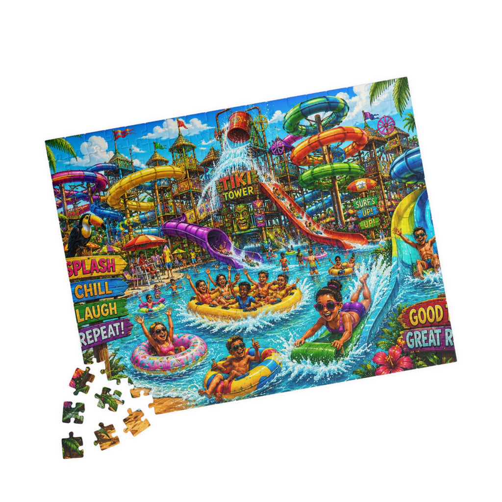 Waterpark Adventure Puzzle 520-piece | Colorful Summer Scene