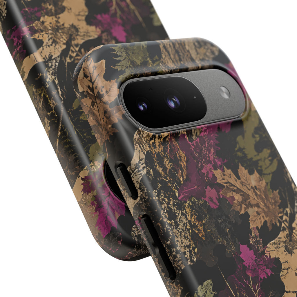 Camo Floral Tough Phone Case — Rugged Nature-Inspired Protection