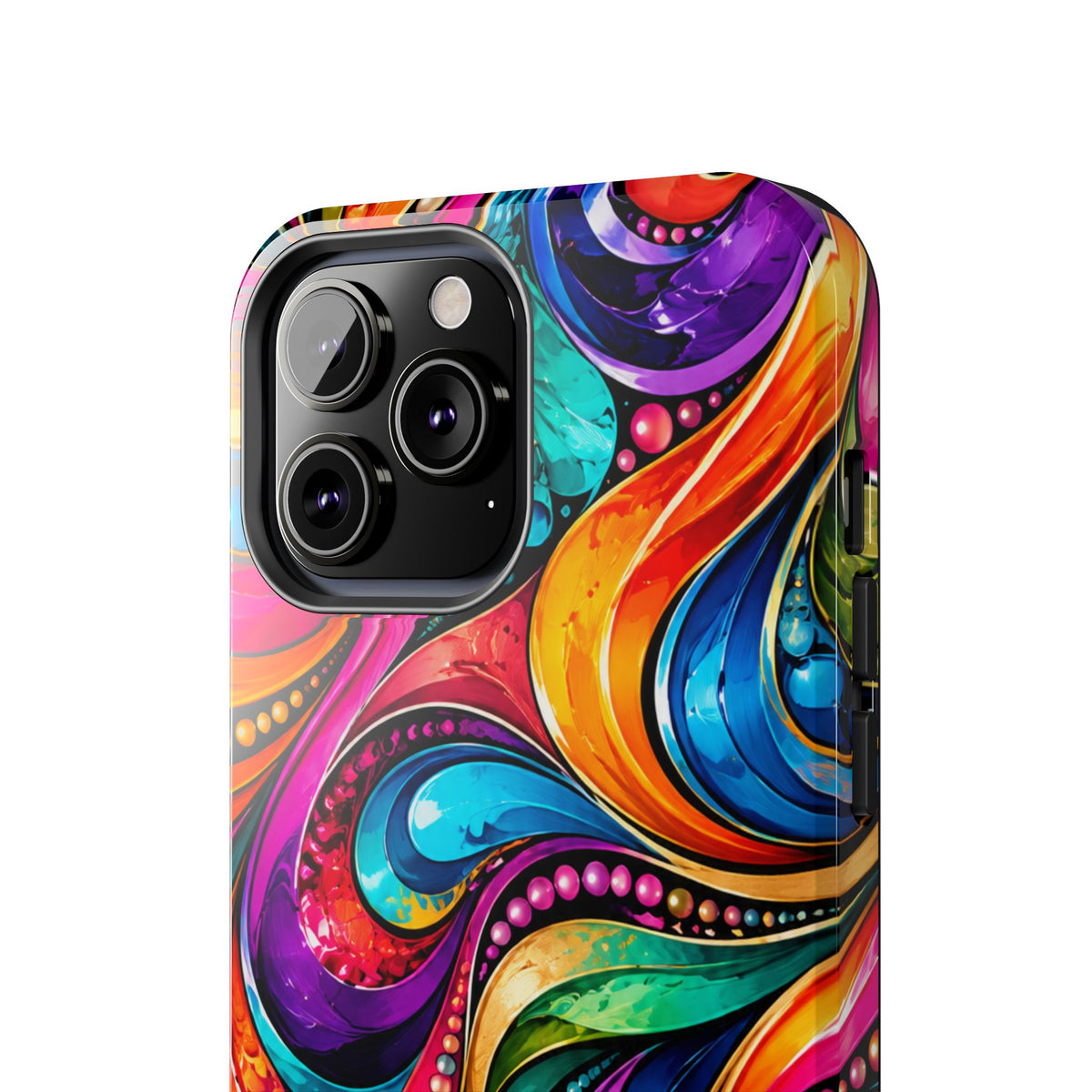 Colorful Swirl Tough Phone Case — Vibrant Abstract Protective Cover