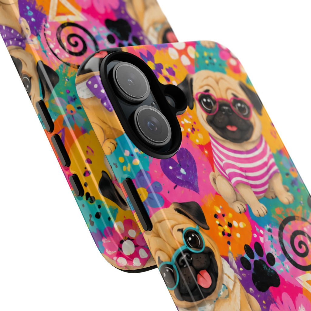 Pug Pop Art Phone Case — Colorful Pug Pattern Tough Case