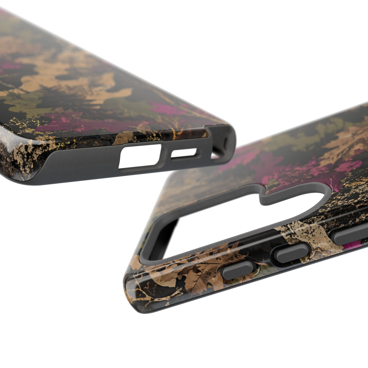 Camo Floral Tough Phone Case — Rugged Nature-Inspired Protection