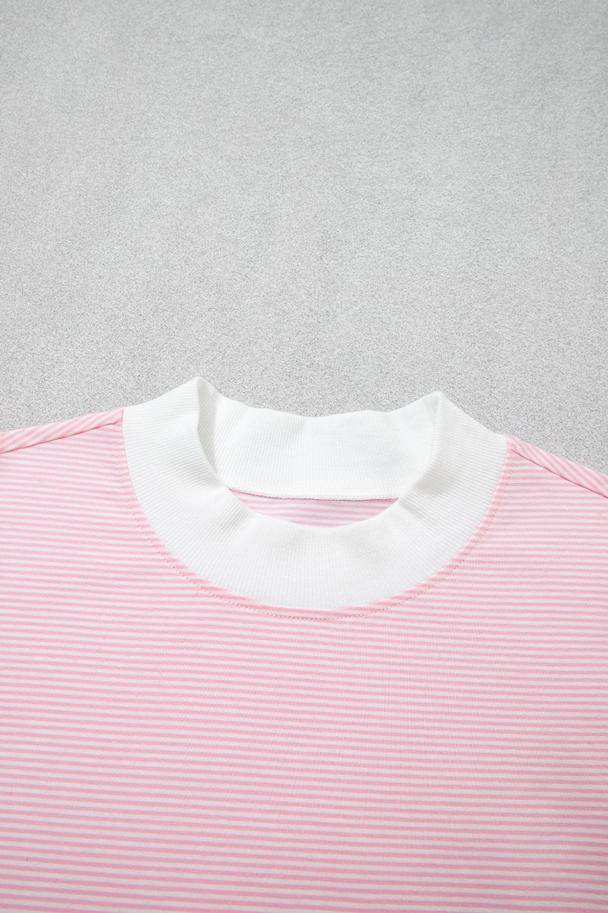 Stripe Colorblock Mock Neck Sweatshirt & Pants Set