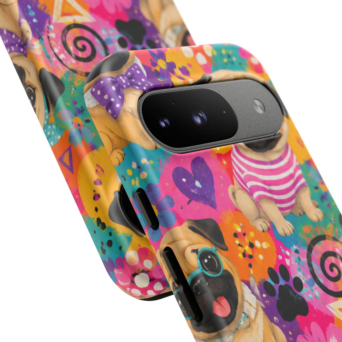 Pug Pop Art Phone Case — Colorful Pug Pattern Tough Case