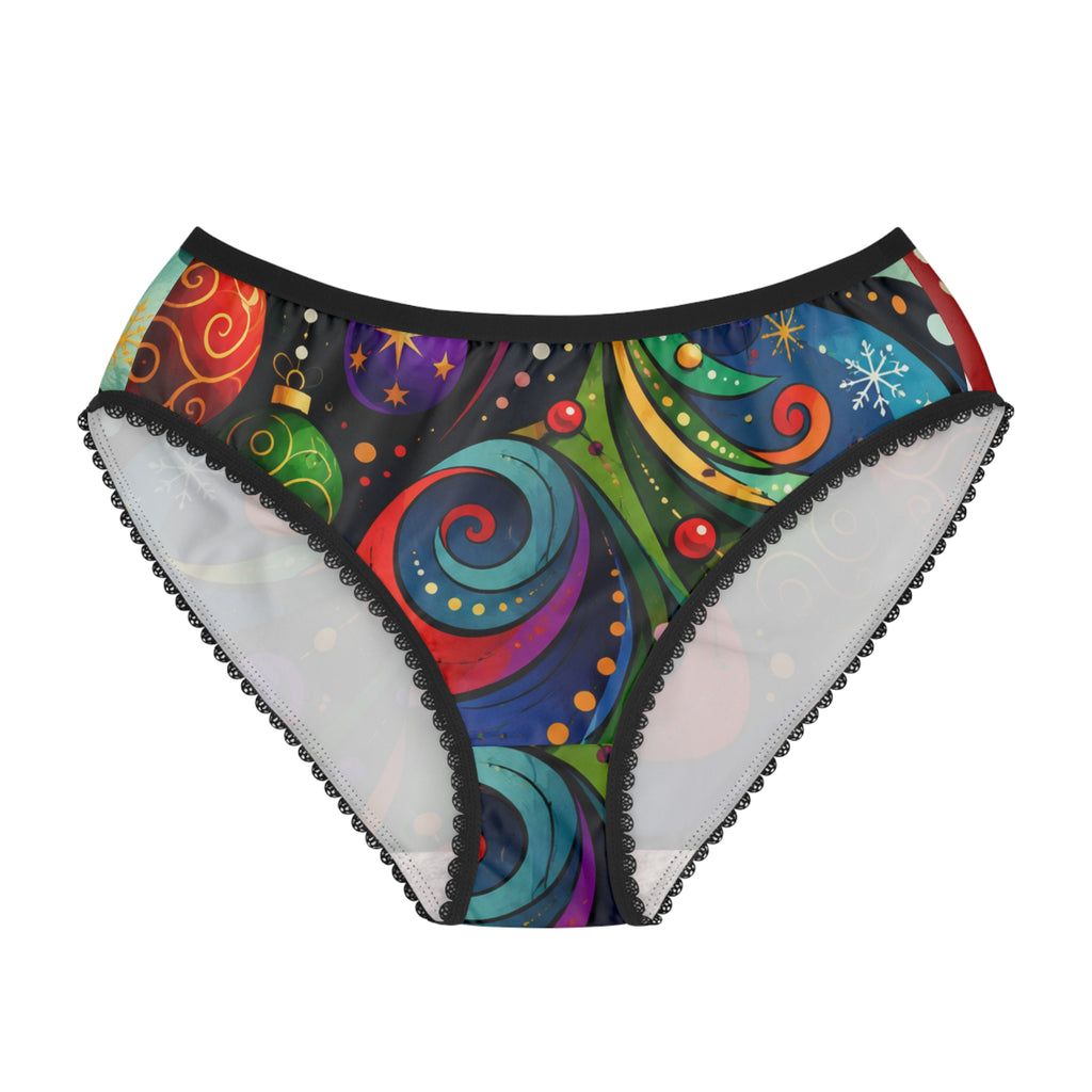 Holiday Swirl Women's Briefs — Colorful Christmas Ornament Print