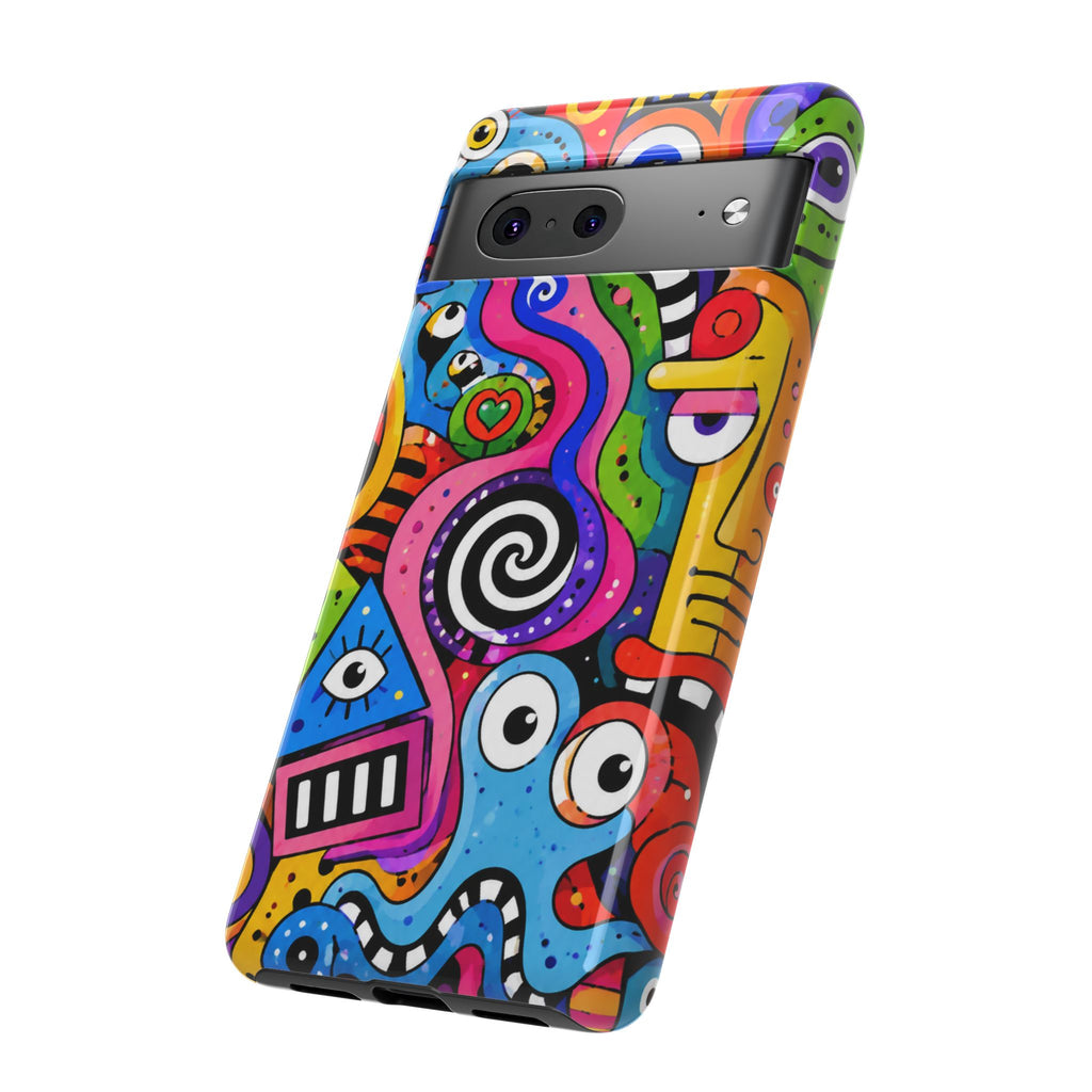 Colorful Abstract Doodle Tough Phone Case