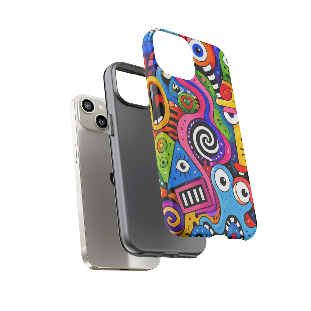 Colorful Abstract Doodle Tough Phone Case