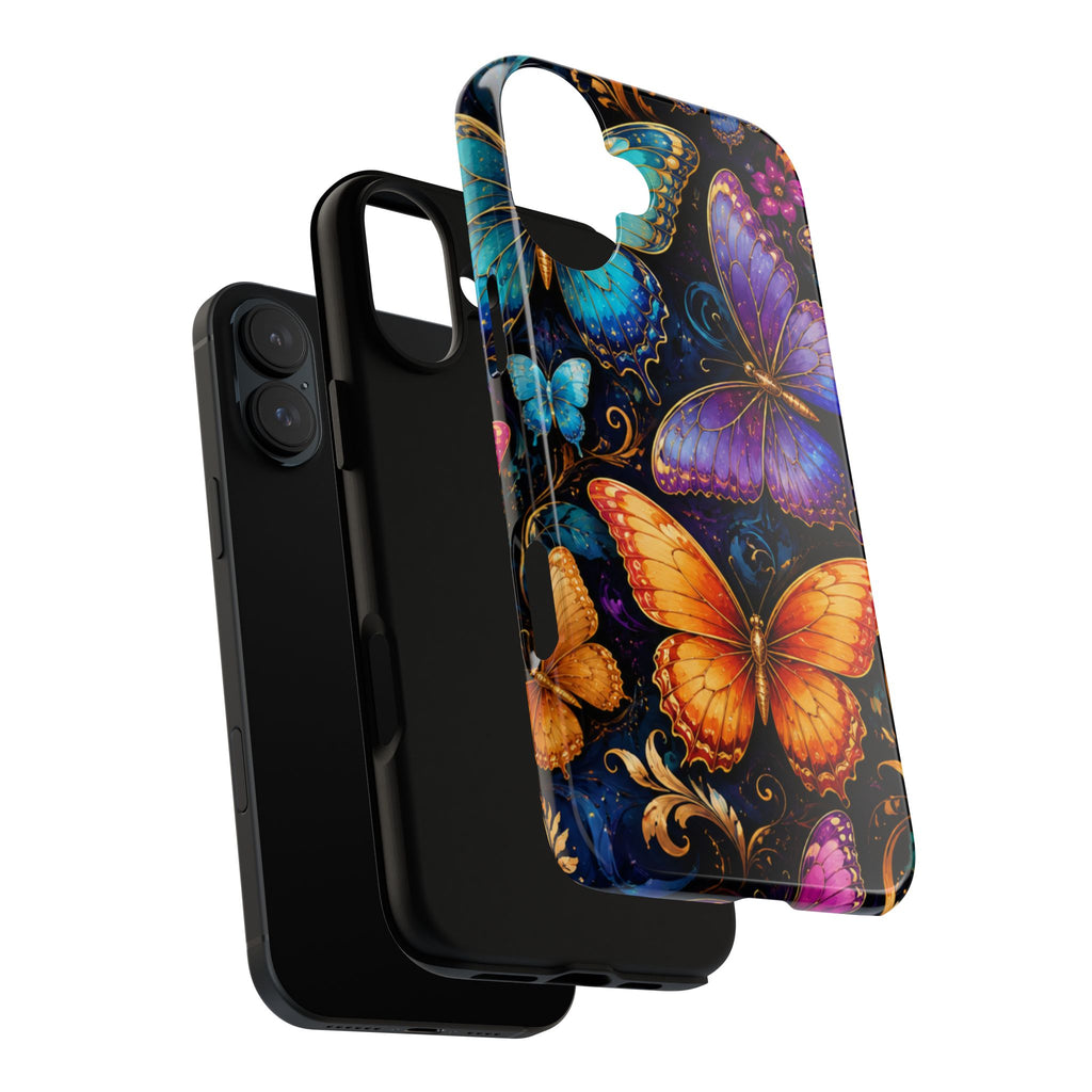 Butterfly Tough Phone Case — Colorful Floral Butterflies Protective Cover