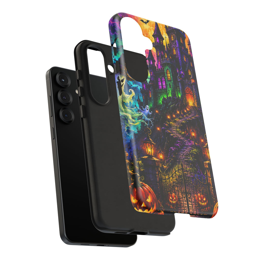 Halloween Haunted Castle Phone Case — Spooky Pumpkin & Ghost Tough Case