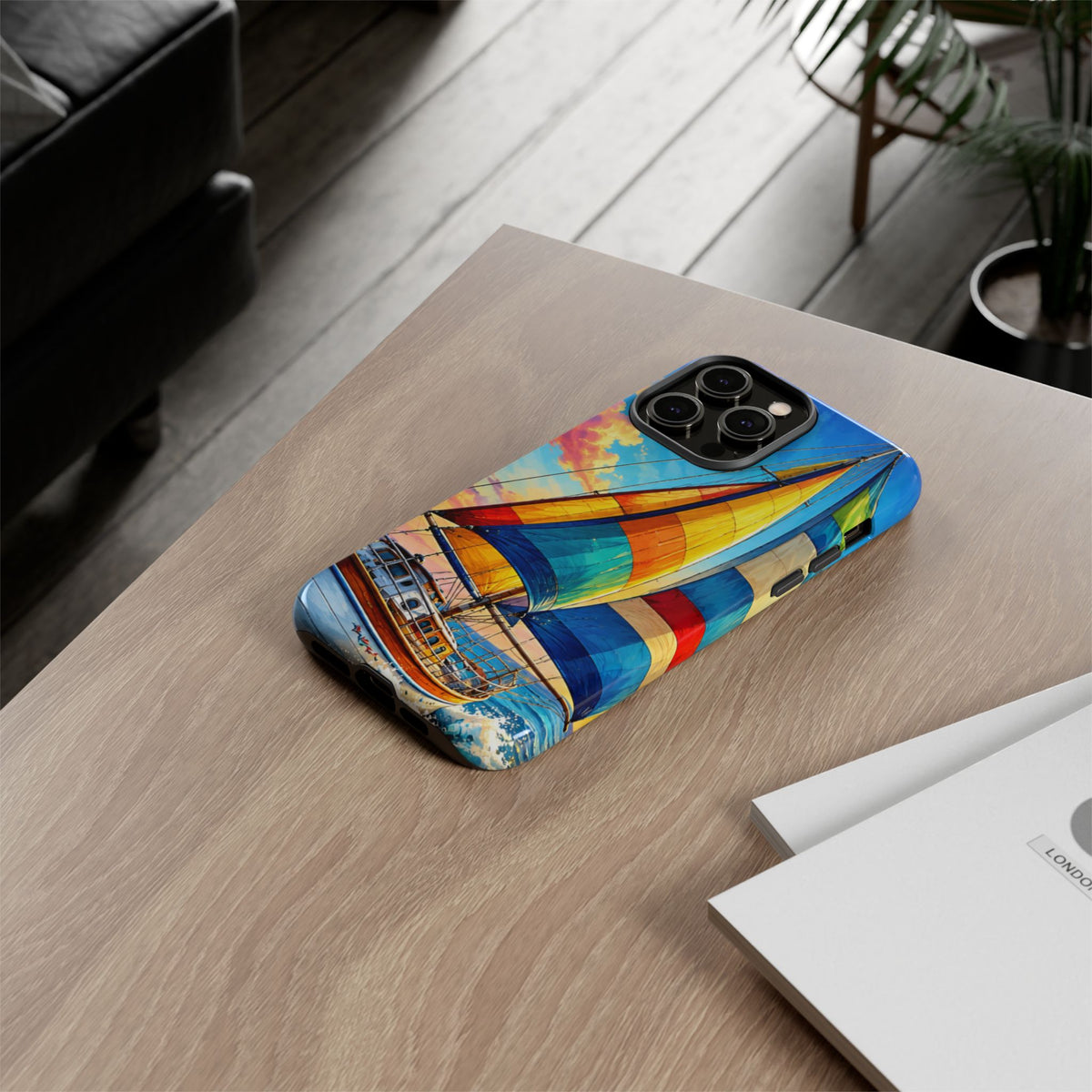 Sailboat Sunset Phone Case — Colorful Nautical iPhone Cover