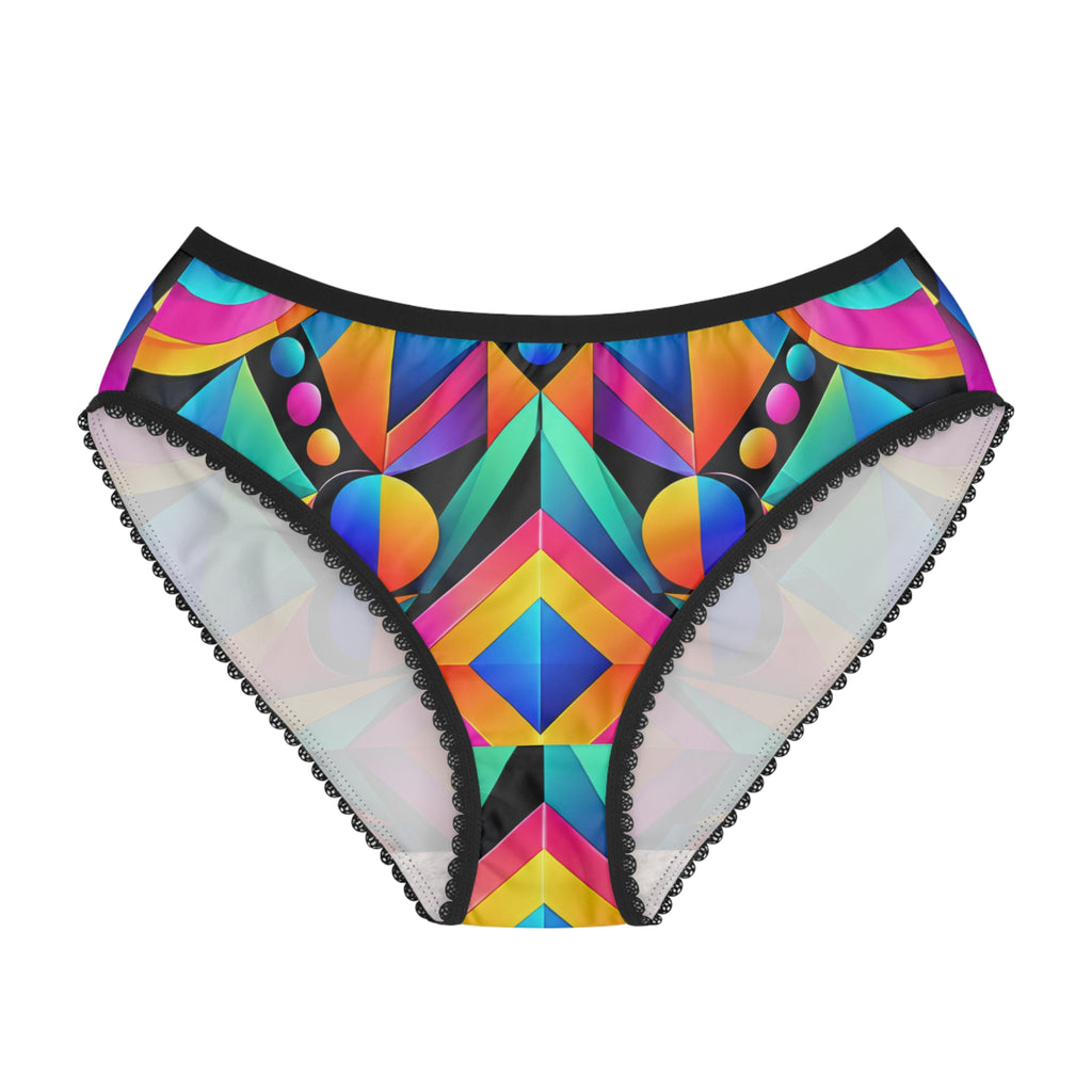 Colorful Geometric Pattern Women's Briefs | Vibrant Abstract Print