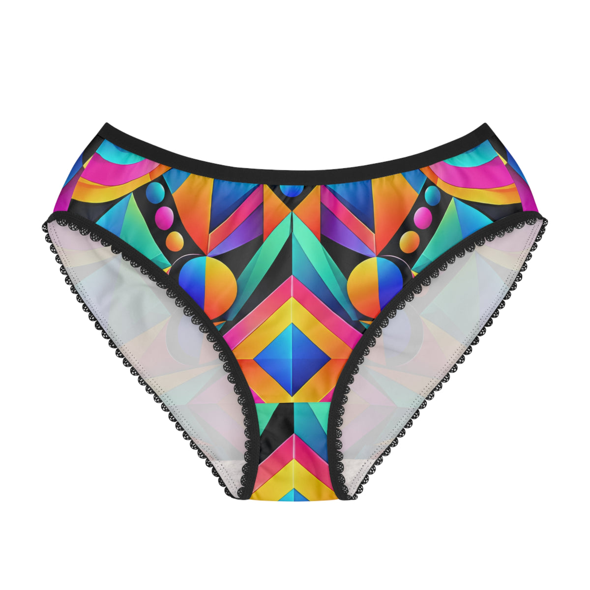 Colorful Geometric Pattern Women's Briefs | Vibrant Abstract Print