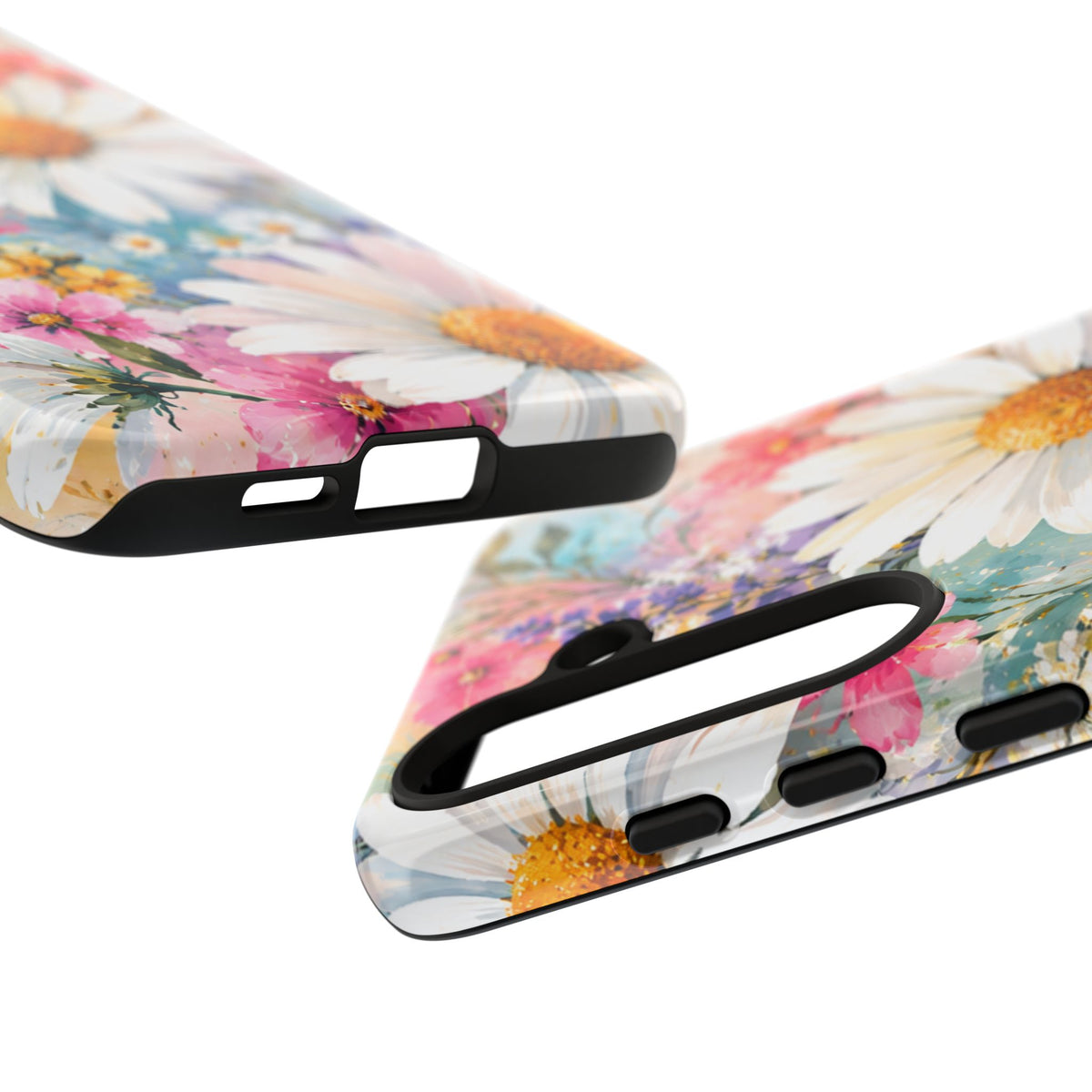 Floral Daisy Phone Case — Watercolor Daisies Protective Tough Case
