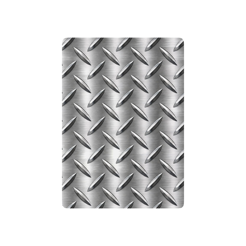 Diamond Plate Poker Playing Cards – Heavy-Duty Steel Texture Deck for Gamers & Gifts