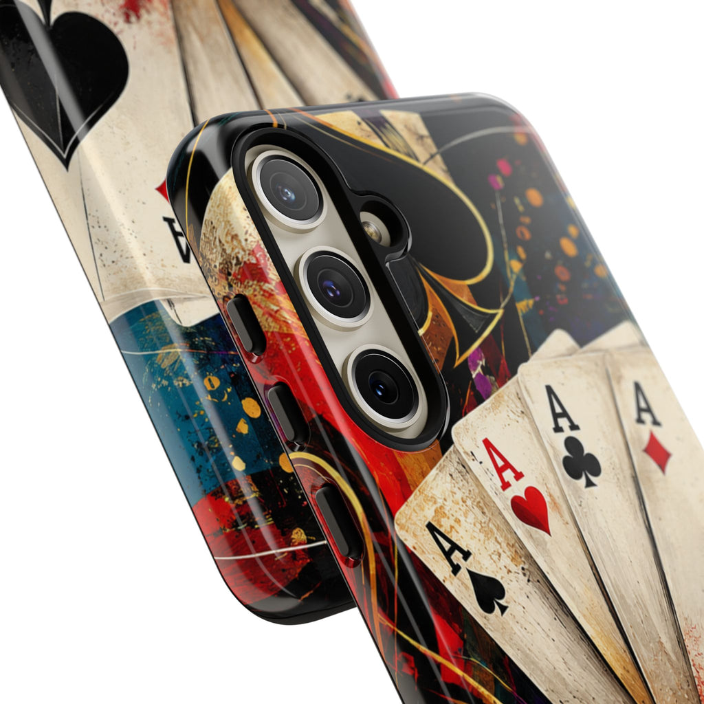 Casino Poker Ace Phone Case — Vintage Playing Cards & Chips Protective Cover